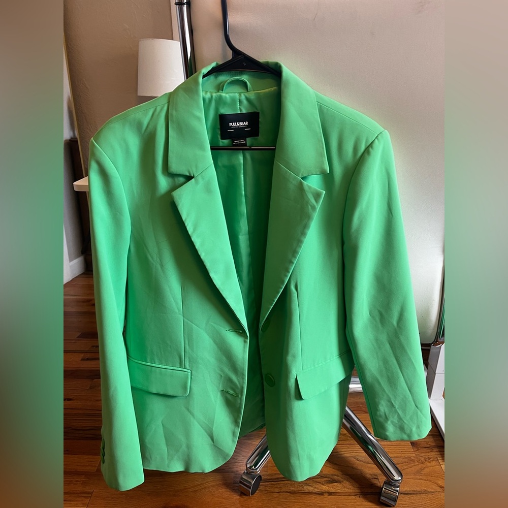 Pull&Bear Vibrant Green Blazer